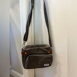 Travelon Heritage Crossbody Bag New Anti-Theft Pewter Gray Slash Resistant RFID